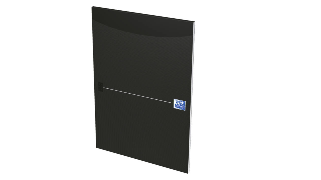 Schrijfblok Oxford Office Smart A4 lijn 50 vel 80-90gr zwart