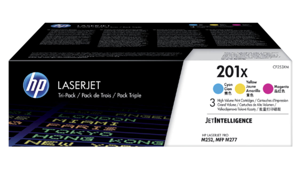 Tonercartridge HP CF253XM 201X 3 kleuren
