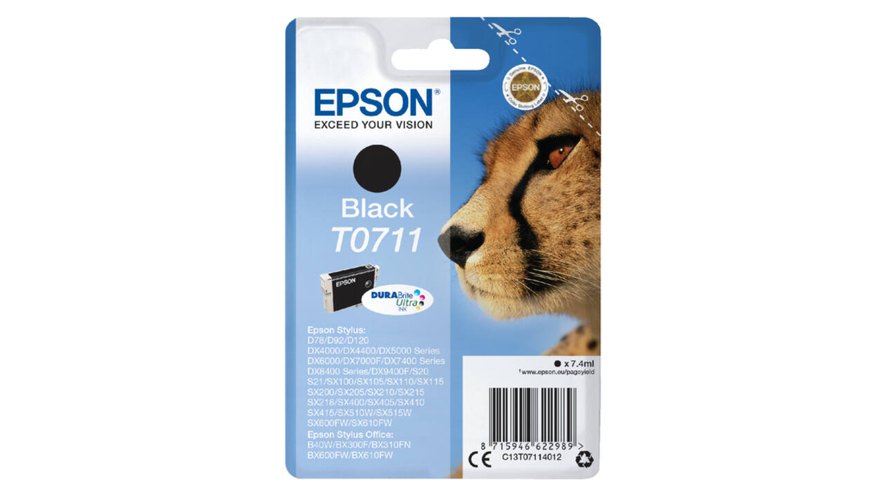 Inktcartridge Epson T0711 zwart