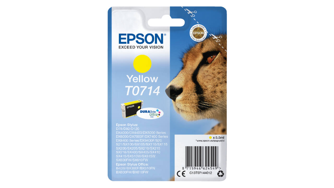 Inktcartridge Epson T0714 geel