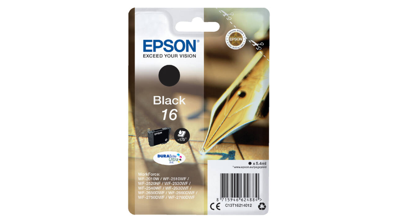 Inktcartridge Epson 16 T1621 zwart