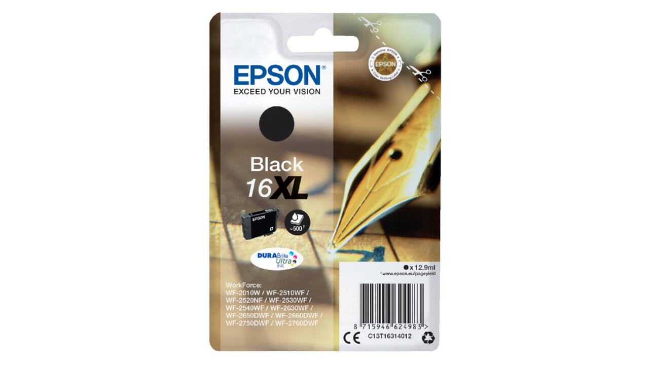 Inktcartridge Epson 16XL T1631 zwart