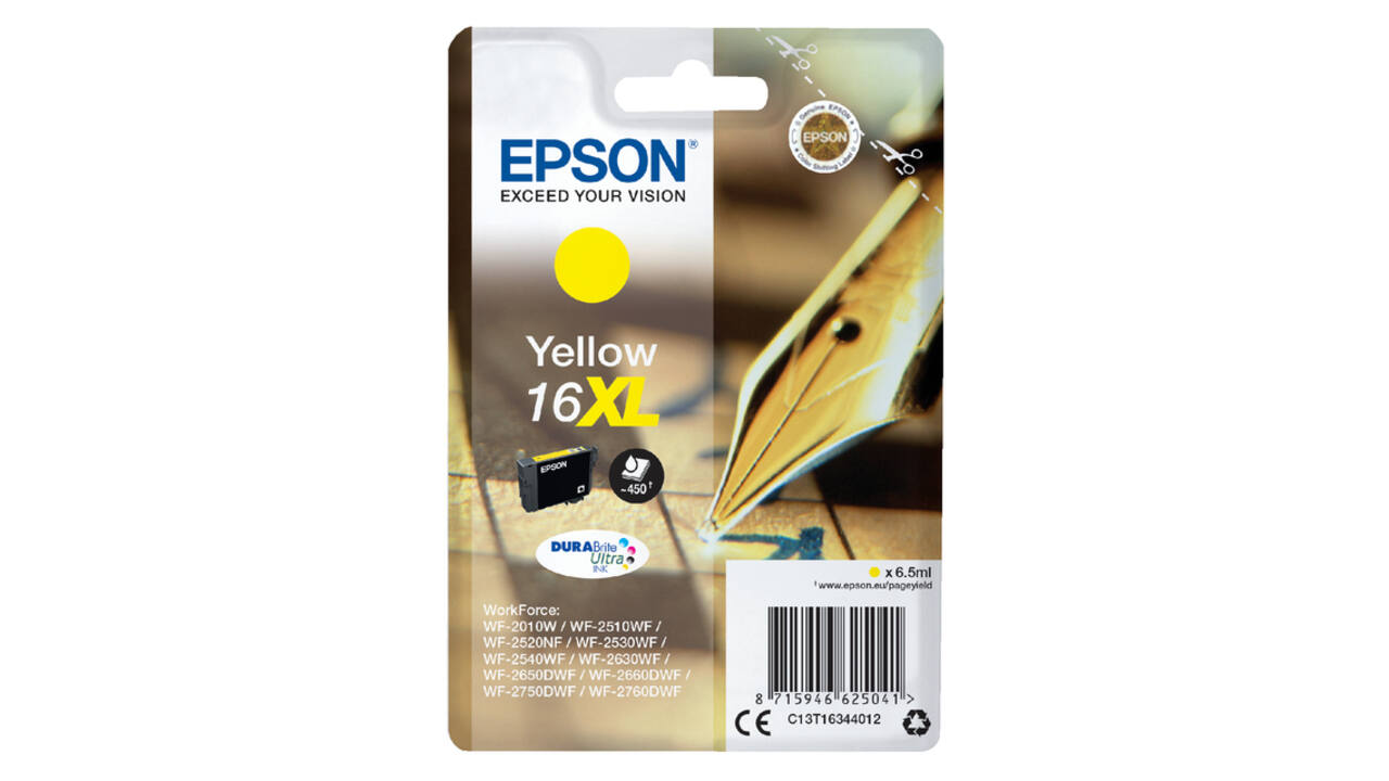 Inktcartridge Epson 16XL T1634 geel