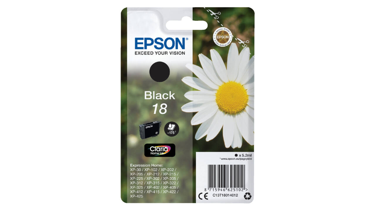 Inktcartridge Epson 18 T1801 zwart