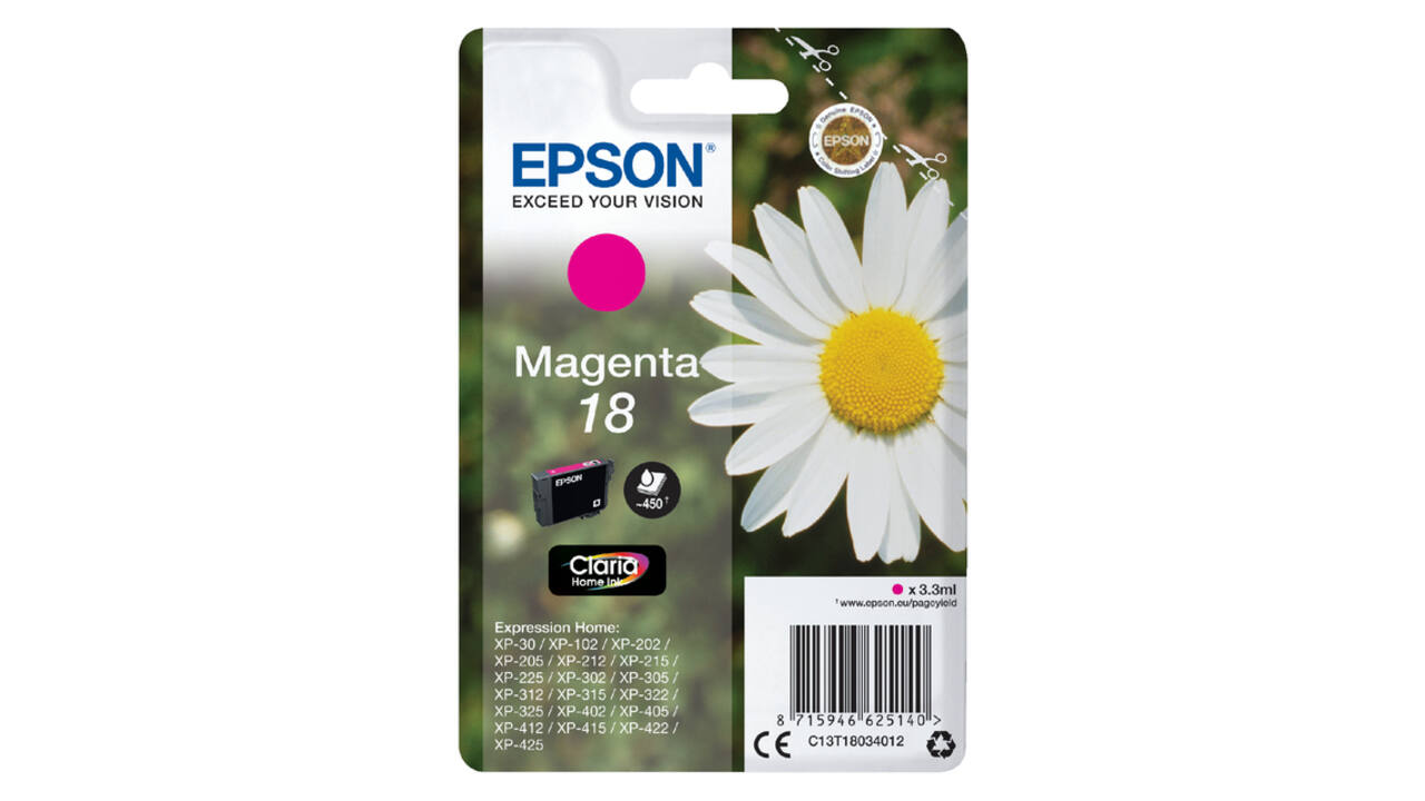 Inktcartridge Epson 18 T1803 rood