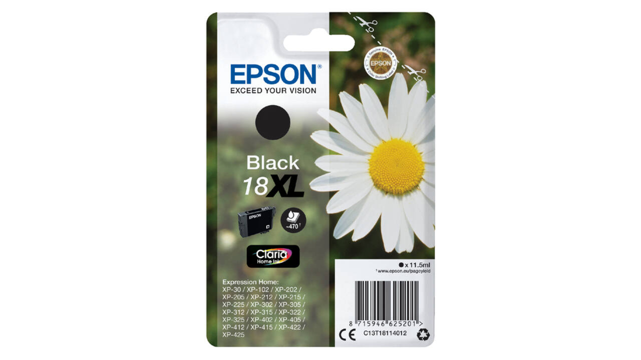 Inktcartridge Epson 18XL T1811 zwart