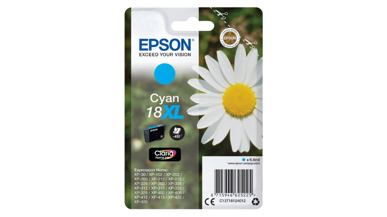Inktcartridge Epson 18XL T1812 blauw