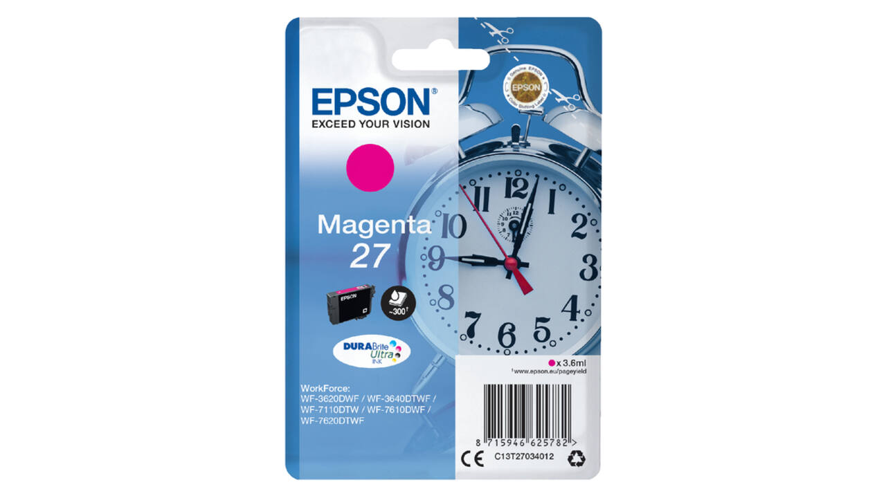 Inktcartridge Epson 27 T2703 rood