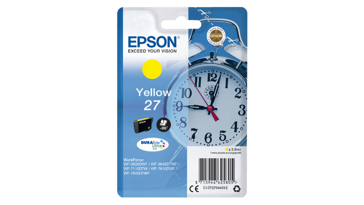 Inktcartridge Epson 27 T2704 geel