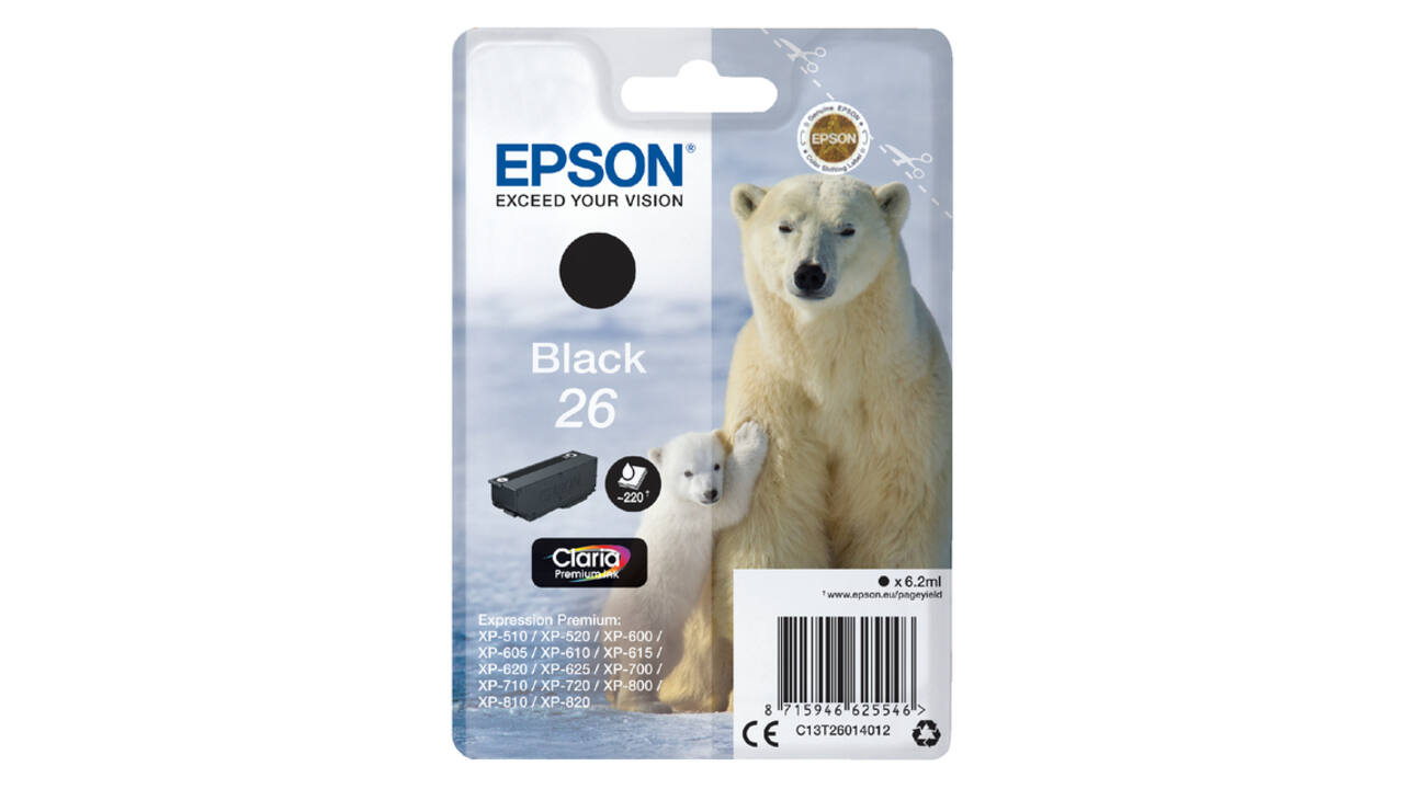 Inktcartridge Epson 26 T2601 zwart