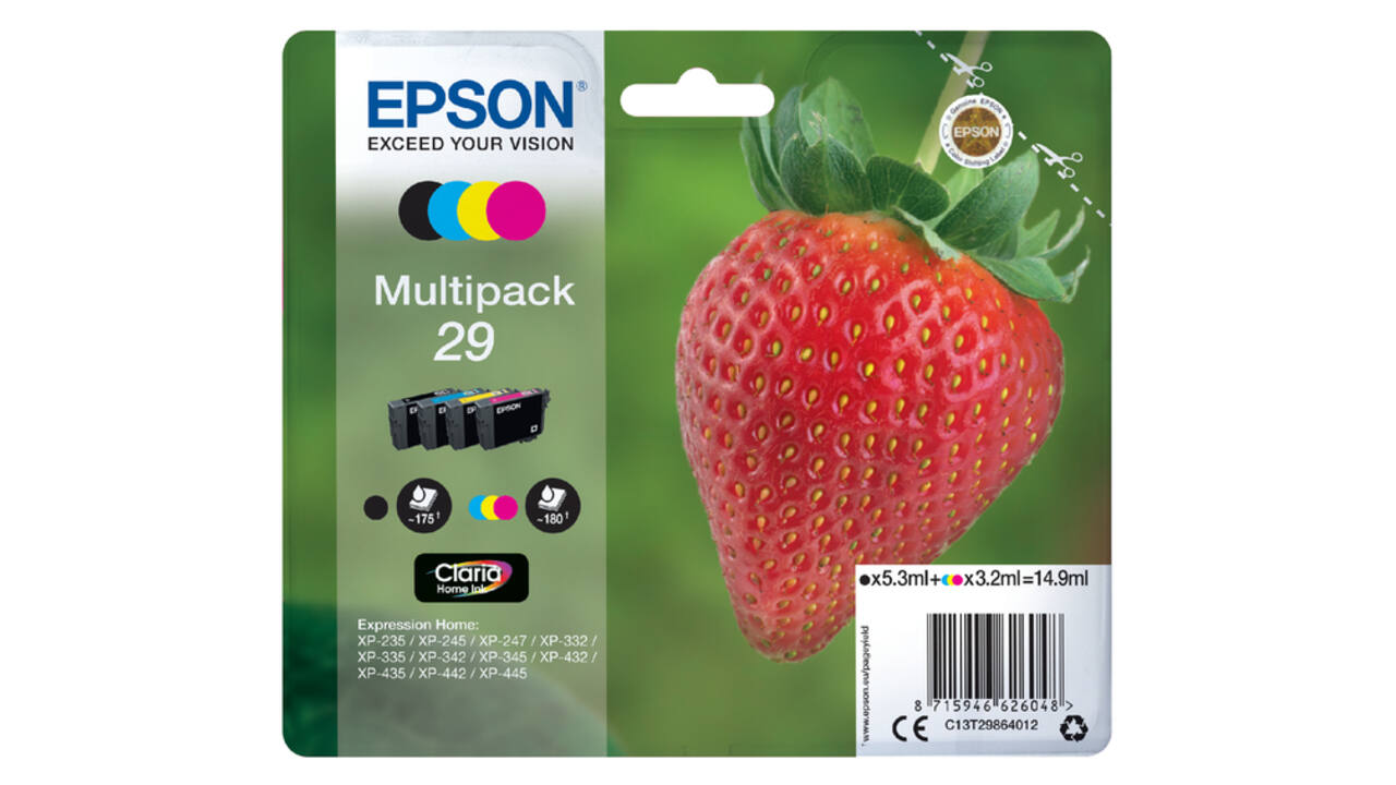 Inktcartridge Epson 29 T2986 zwart + 3 kleuren