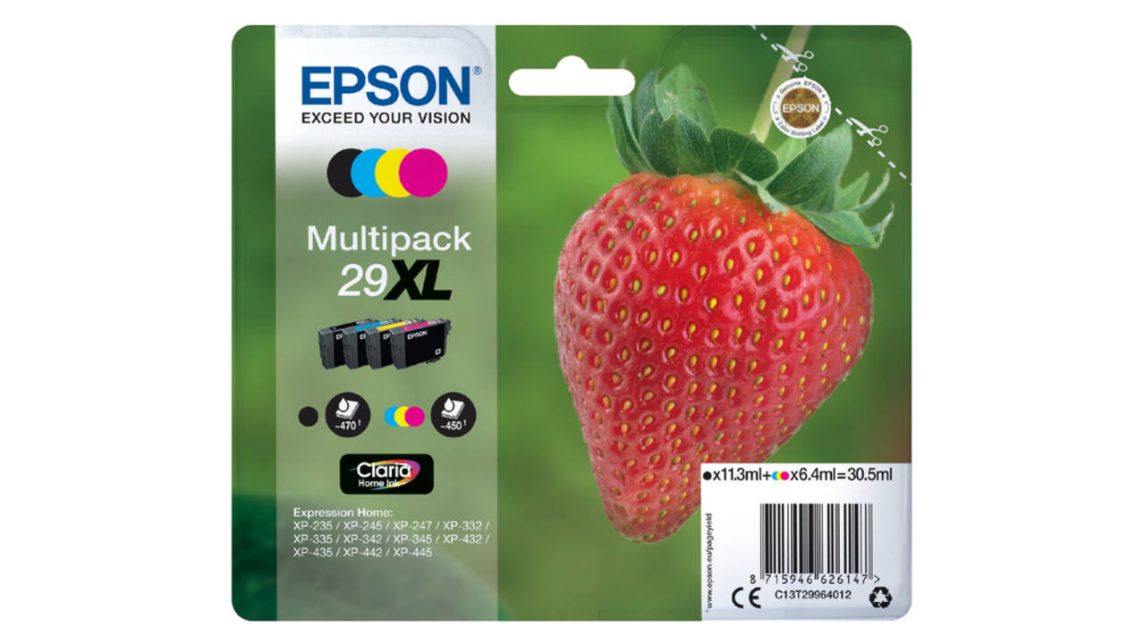 Inktcartridge Epson 29XL T2996 zwart + 3 kleuren