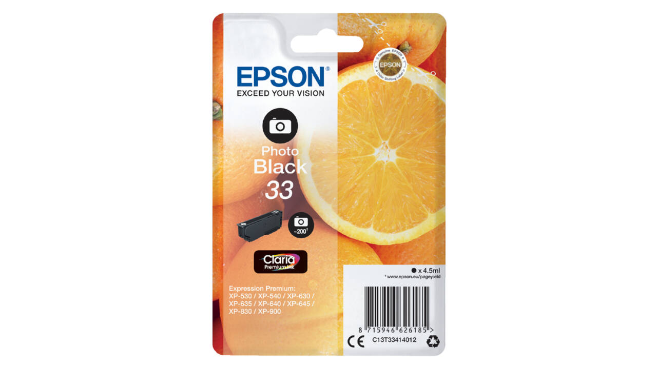 Inktcartridge Epson 33 T3341 foto zwart
