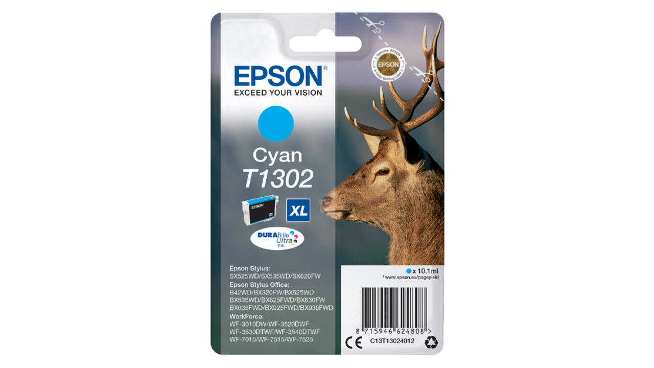 Inktcartridge Epson T1302 blauw