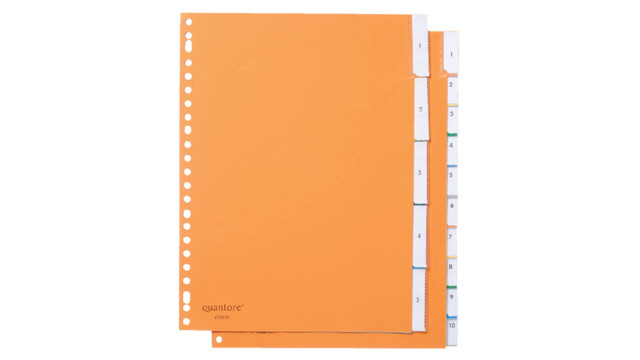 Tabbladen Quantore 23-gaats 5-delig met venster assorti PP