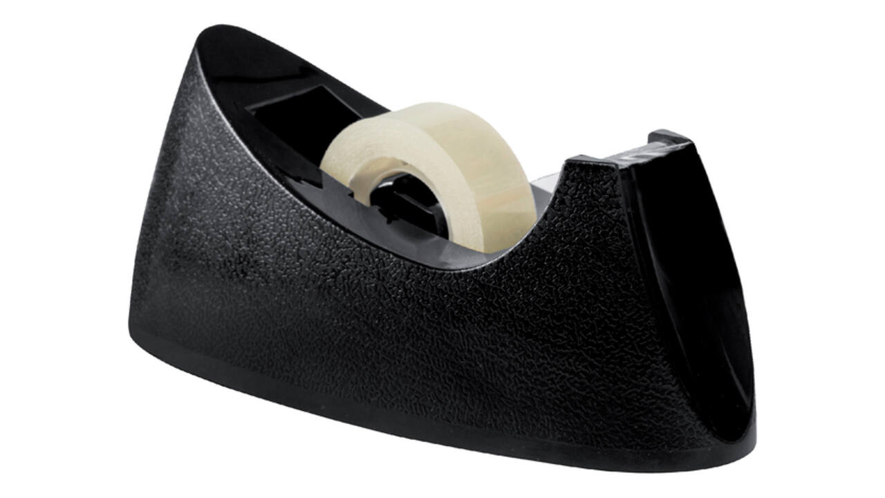 Plakbandhouder Quantore zwart 33m