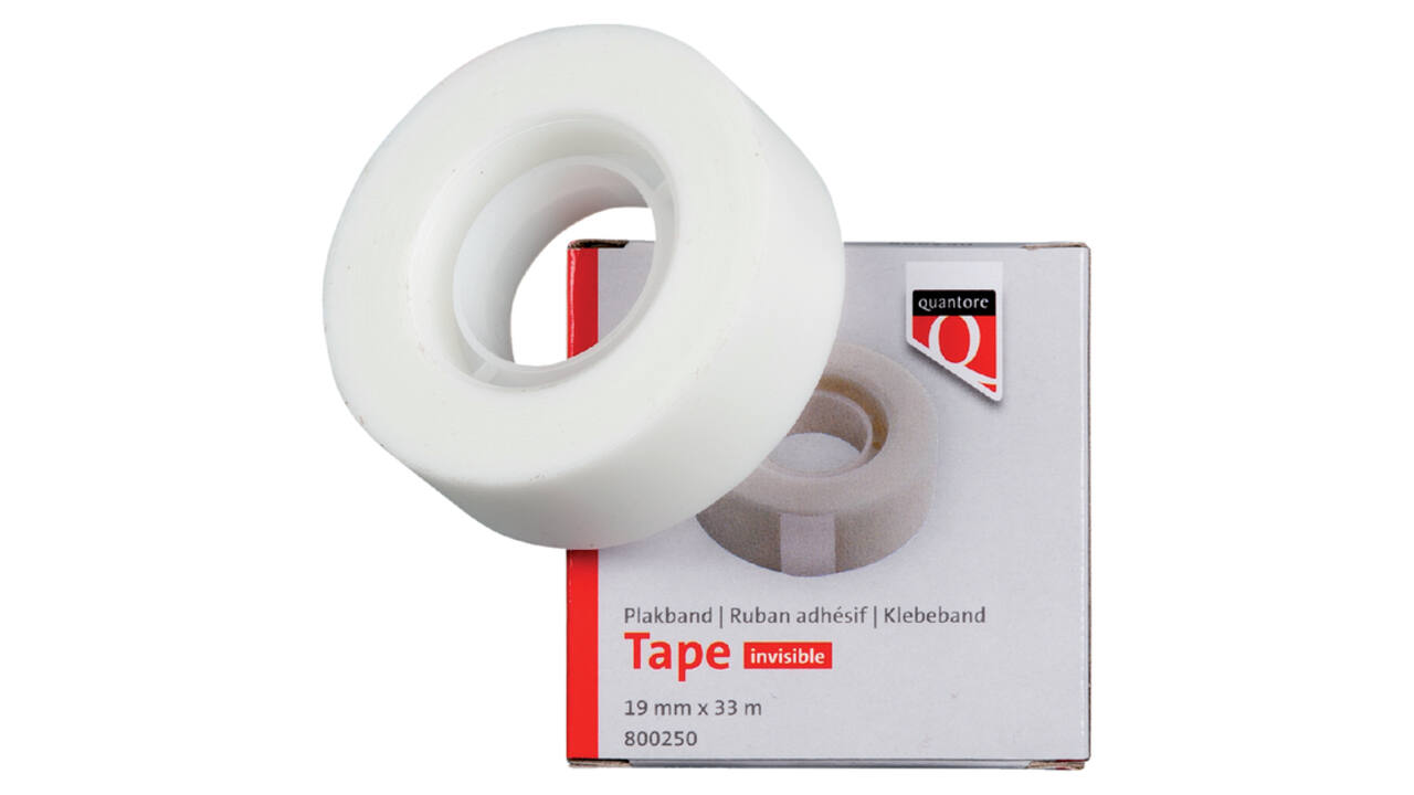 Onzichtbaar plakband Quantore 19mmx33m
