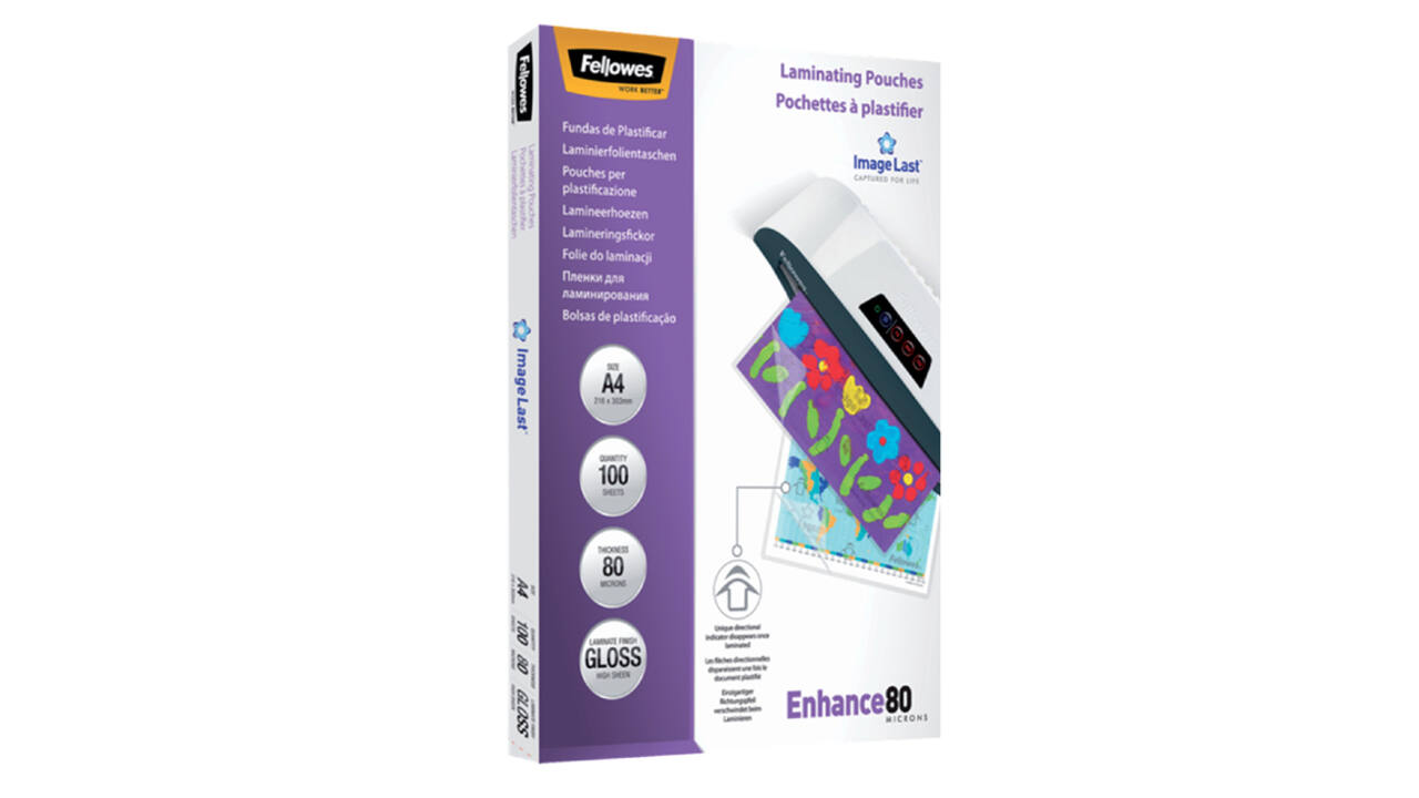 Lamineerhoes Fellowes A4 2x80micron glans 100 stuks