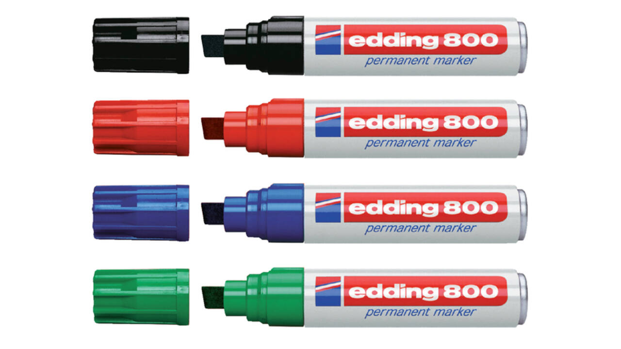 Viltstift edding 800 schuin 4-12mm zwart