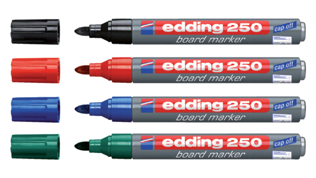 Whiteboardmarker edding 250 rond 1.5-3mm blauw