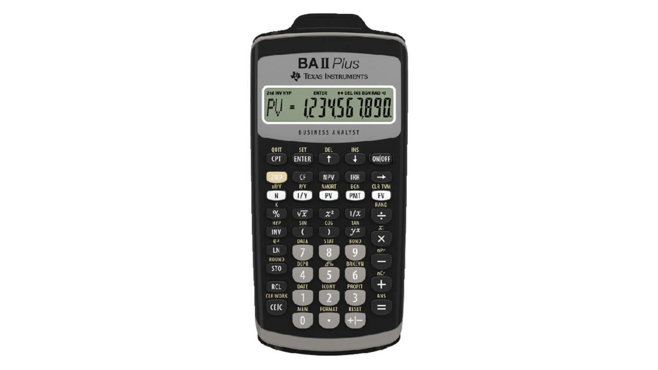 Rekenmachine TI Ba II plus