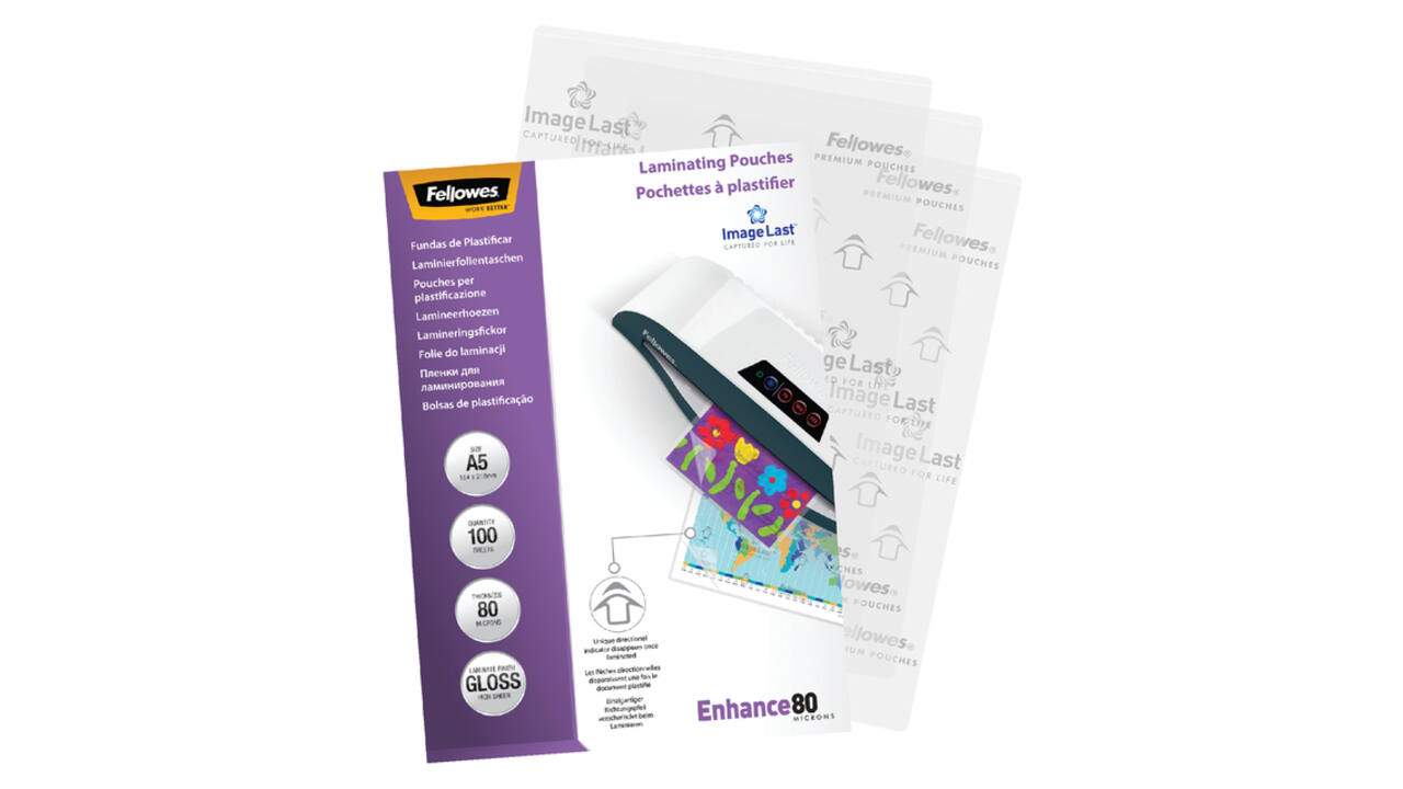 Lamineerhoes Fellowes A5 2x80micron glans 100 stuks