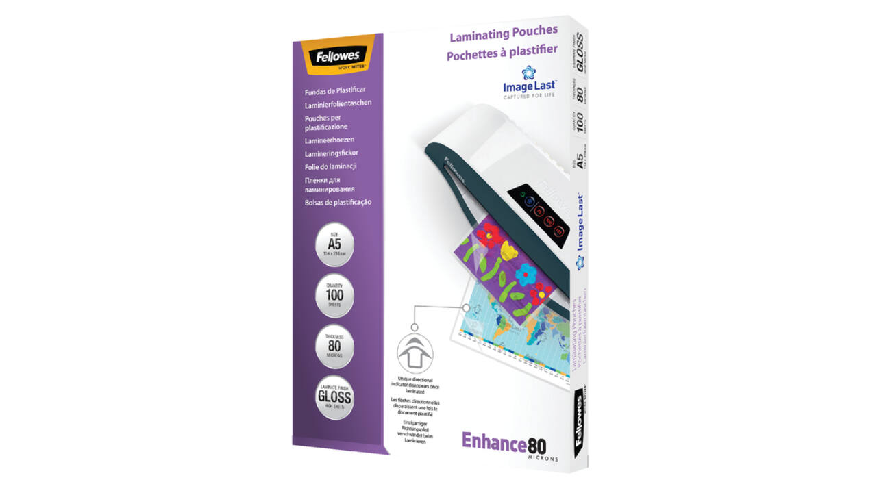 Lamineerhoes Fellowes A5 2x80micron glans 100 stuks