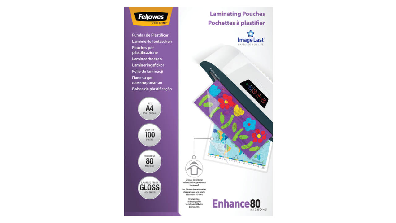 Lamineerhoes Fellowes A4 2x80micron glans 100 stuks