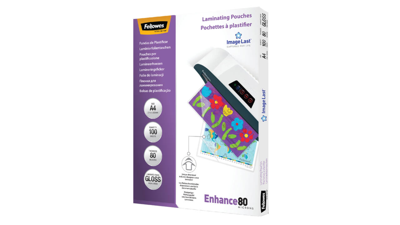 Lamineerhoes Fellowes A4 2x80micron glans 100 stuks