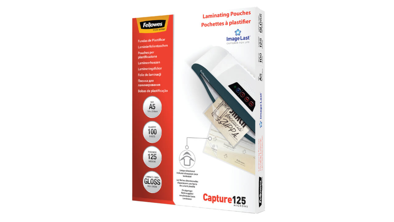 Lamineerhoes Fellowes A5 2x125micron glans 100 stuks