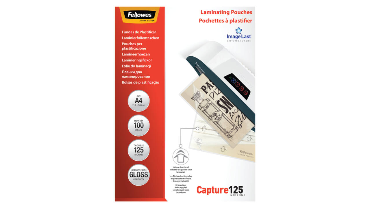 Lamineerhoes Fellowes A4 2x125micron glans 100 stuks