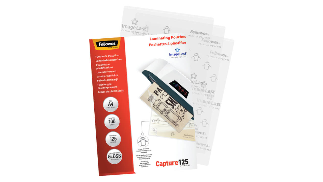 Lamineerhoes Fellowes A4 2x125micron glans 100 stuks