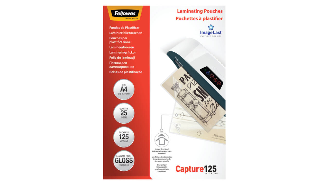 Lamineerhoes Fellowes A4 2x125micron glans 25 stuks