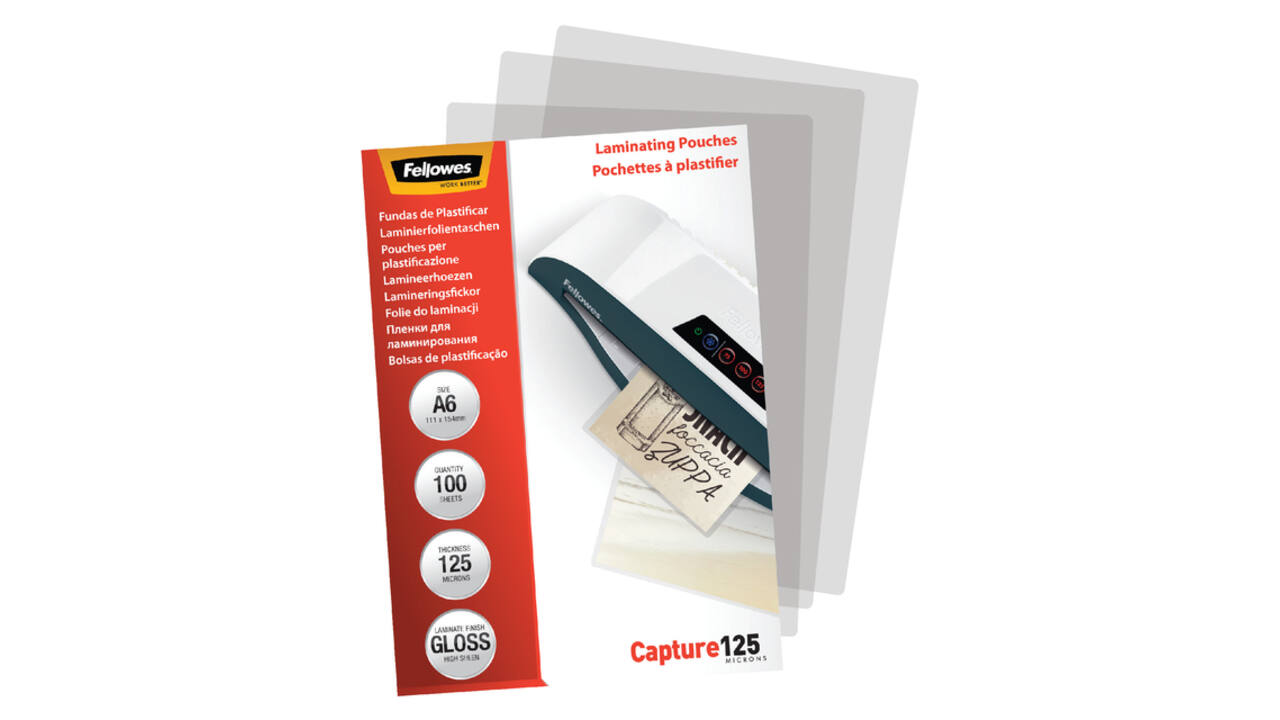 Lamineerhoes Fellowes A6 2x125micron glans 100 stuks