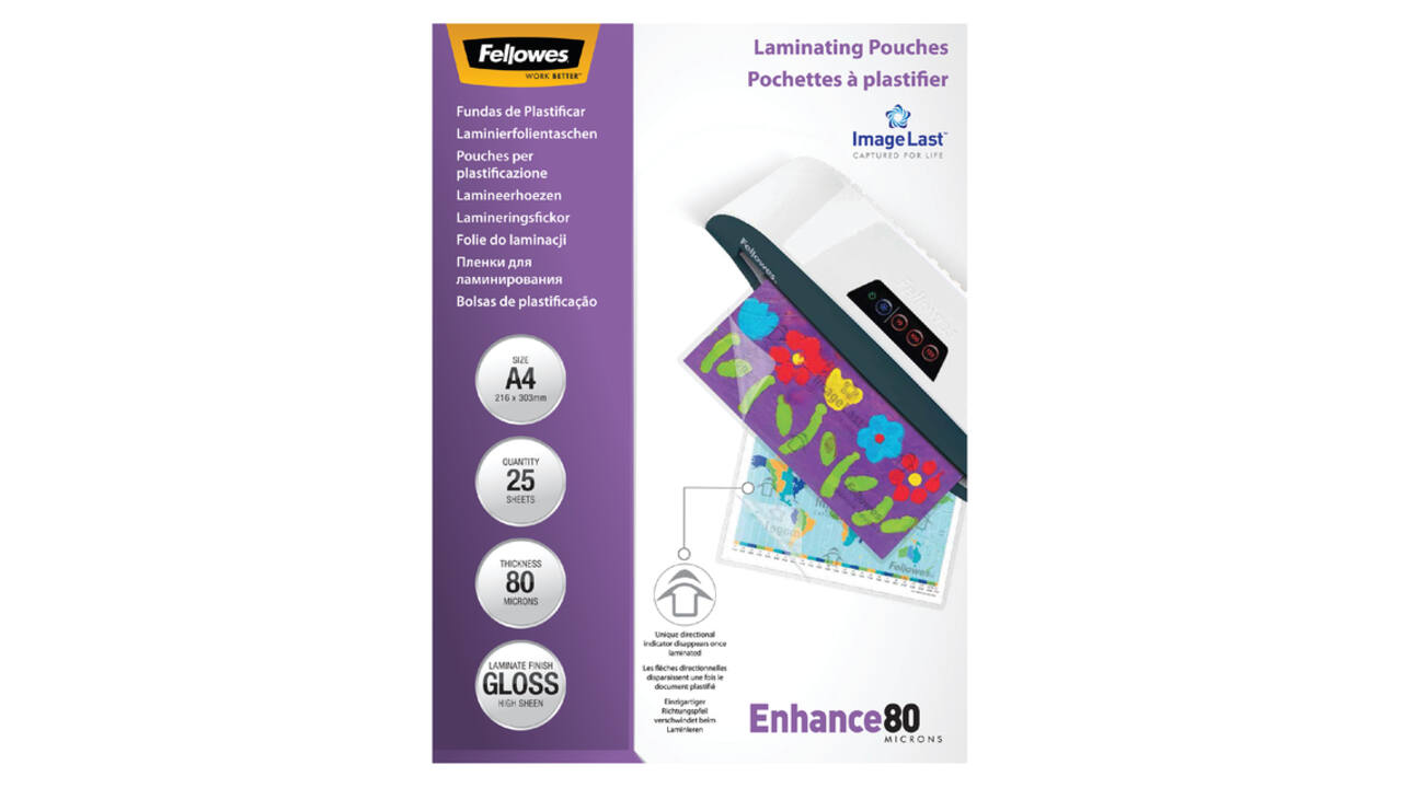 Lamineerhoes Fellowes A4 2x80micron glans 25 stuks