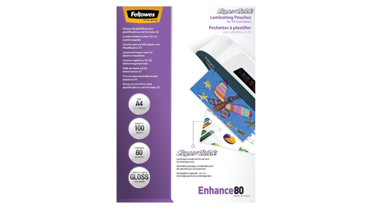 Lamineerhoes Fellowes A4 Superquick 2x80micron 100 stuks