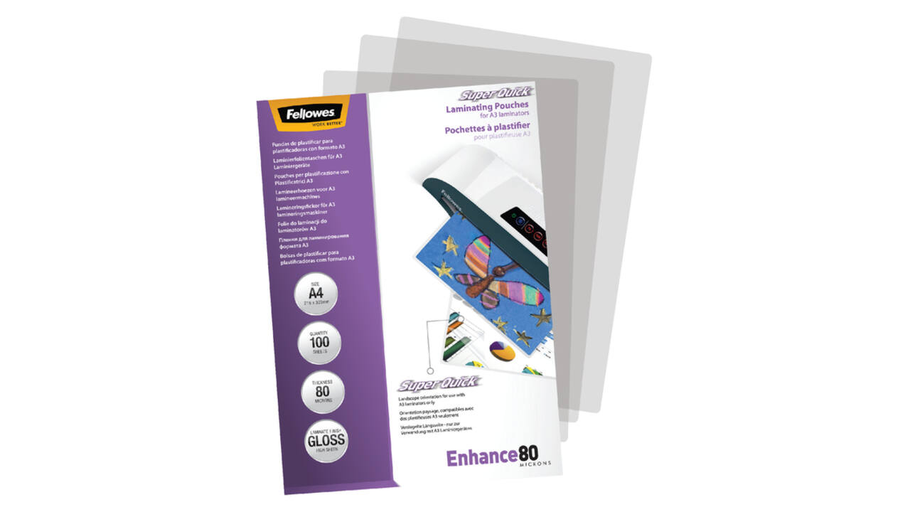 Lamineerhoes Fellowes A4 Superquick 2x80micron 100 stuks