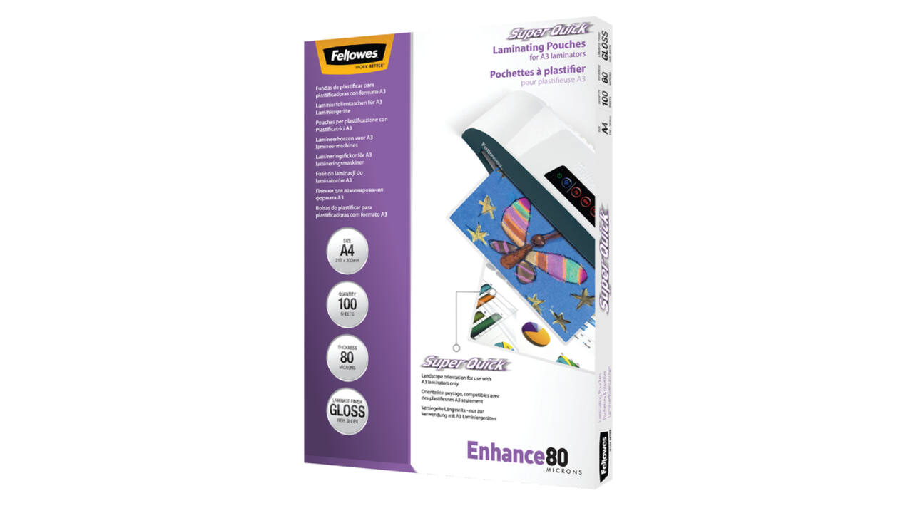 Lamineerhoes Fellowes A4 Superquick 2x80micron 100 stuks