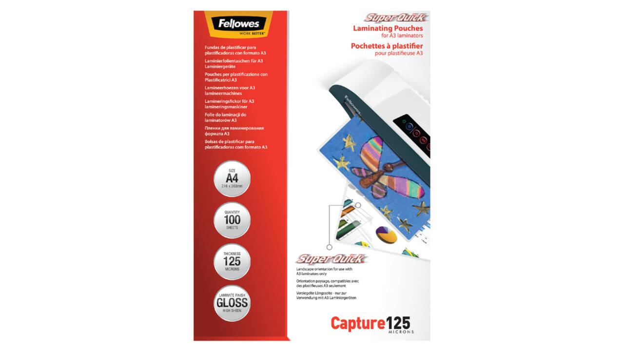 Lamineerhoes Fellowes A4 Superquick 2x125micron 100 stuks