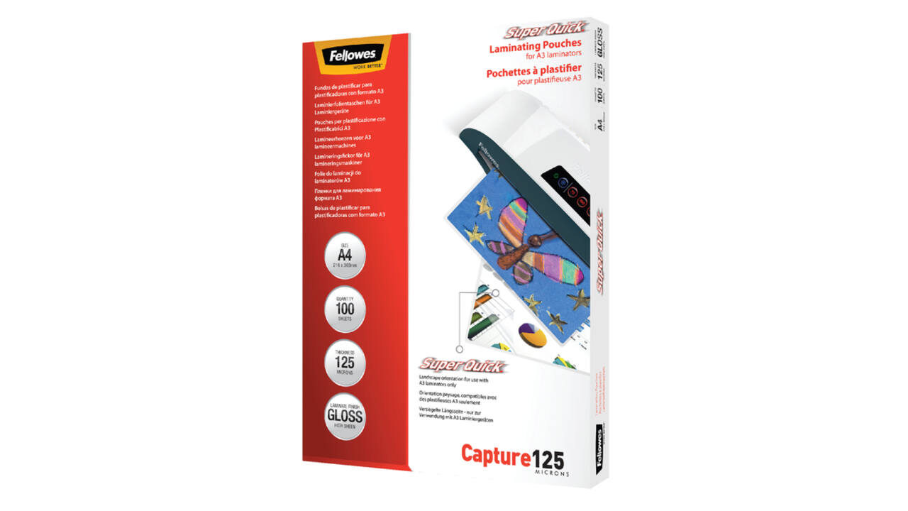 Lamineerhoes Fellowes A4 Superquick 2x125micron 100 stuks