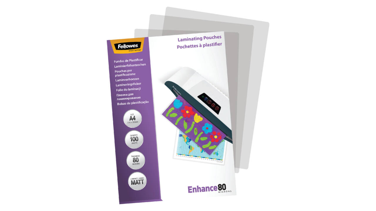 Lamineerhoes Fellowes A4 2x80micron mat 100 stuks