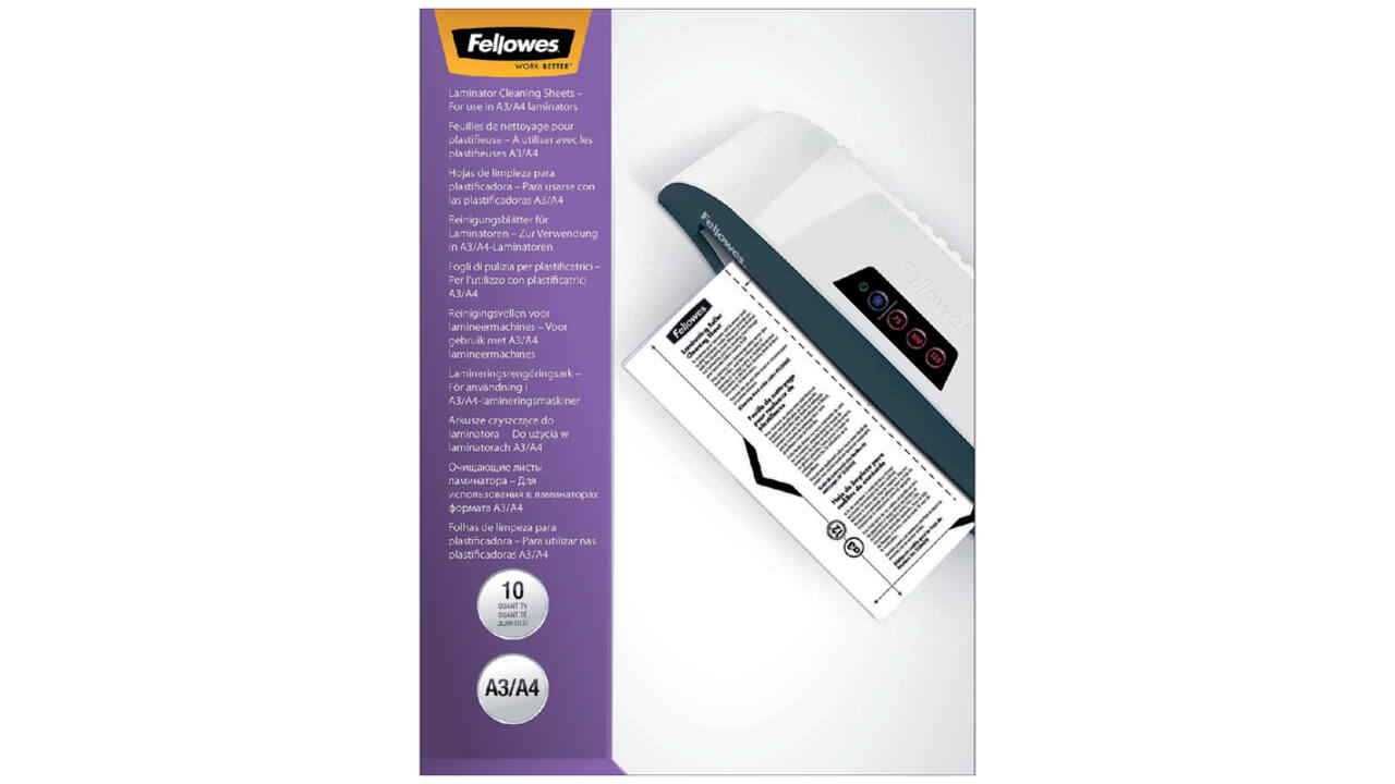 Lamineerhoes schoonmaakvellen Fellowes A4+A3 10 stuks
