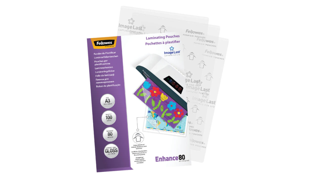 Lamineerhoes Fellowes A3 2x80micron glans 100 stuks