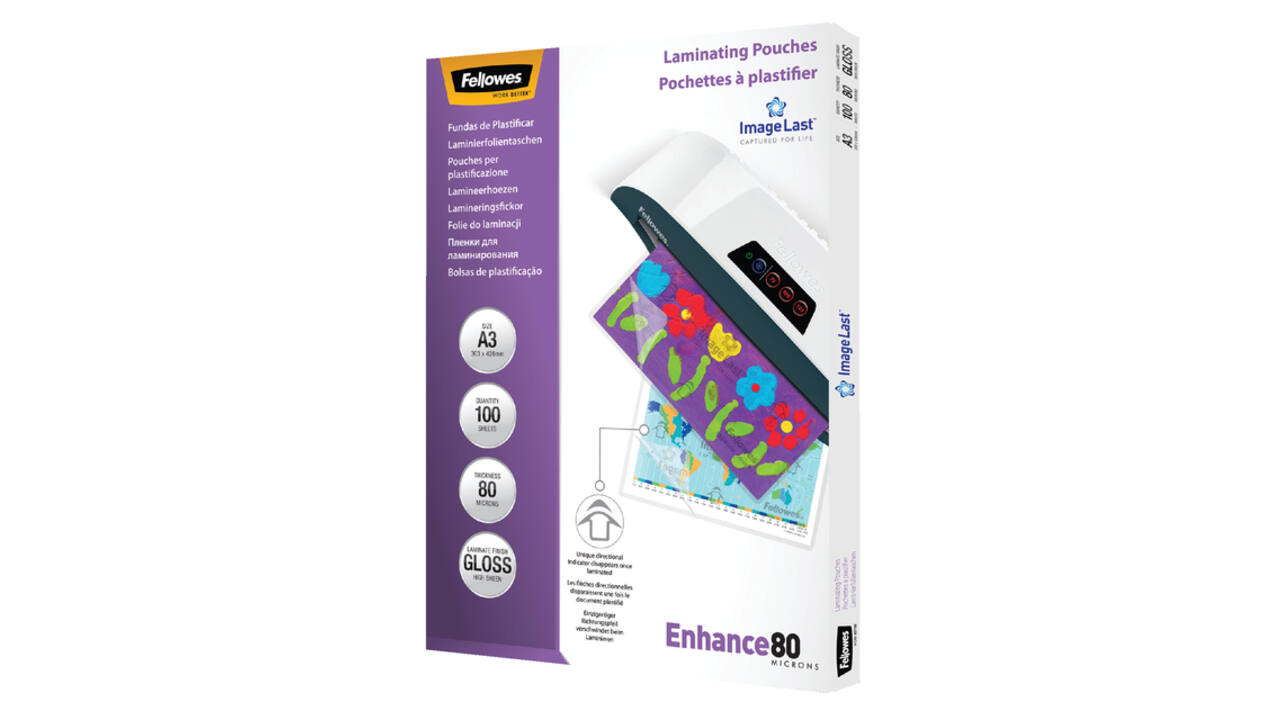Lamineerhoes Fellowes A3 2x80micron glans 100 stuks