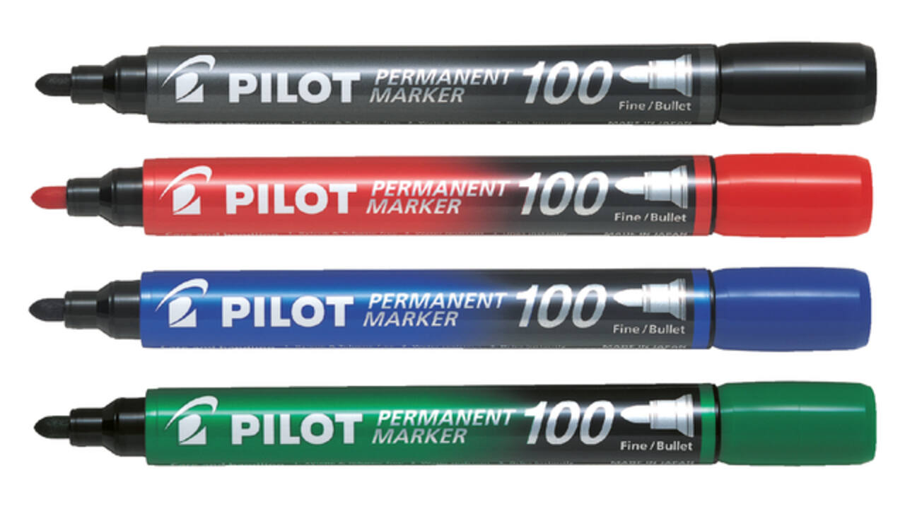 Viltstift PILOT 100 rond fijn rood
