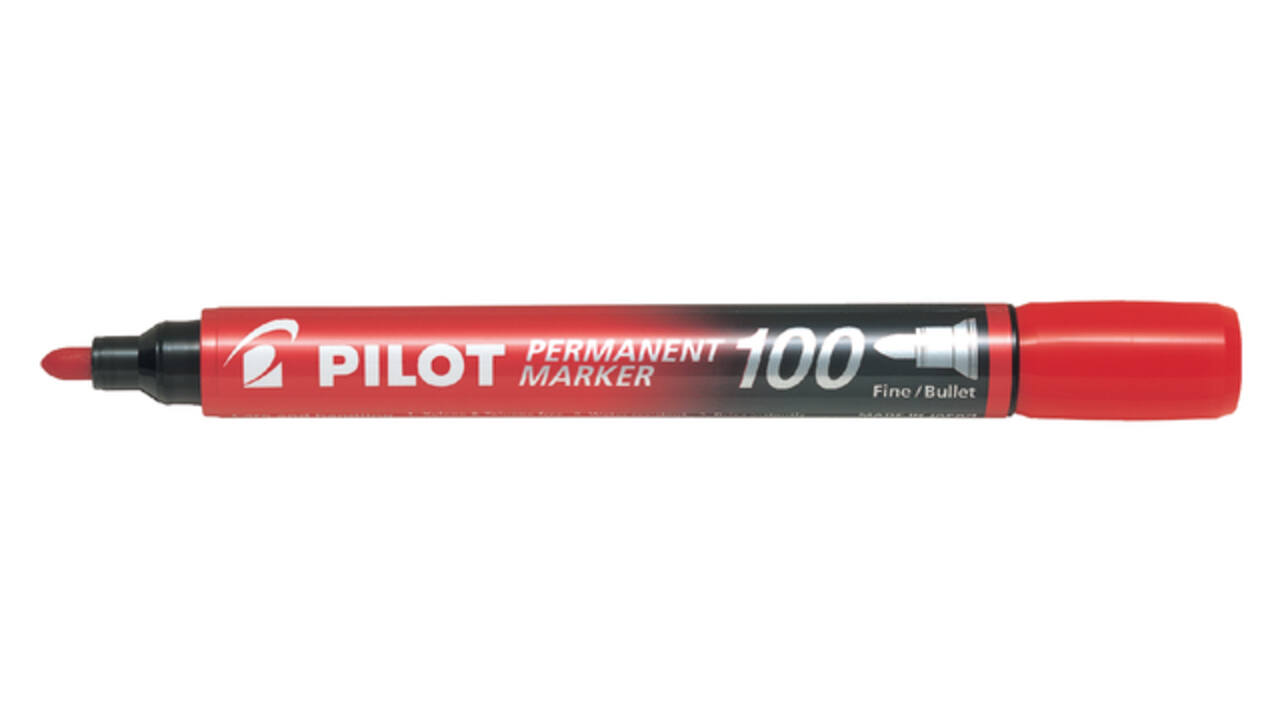 Viltstift PILOT 100 rond fijn rood