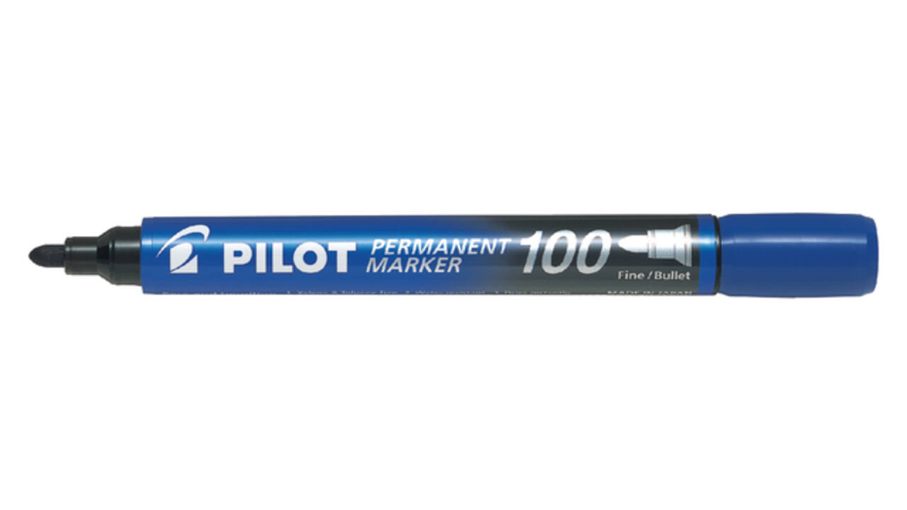 Viltstift PILOT 100 rond fijn blauw