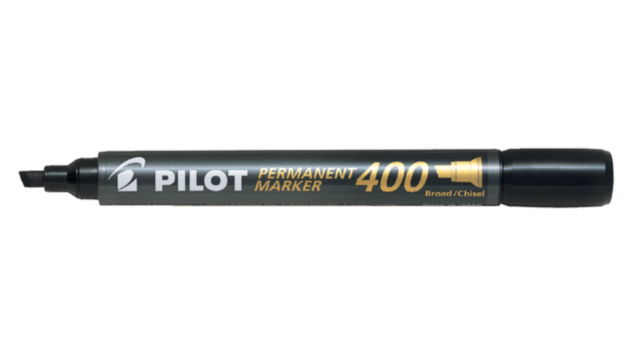 Permanent marker PILOT 400 schuin breed zwart