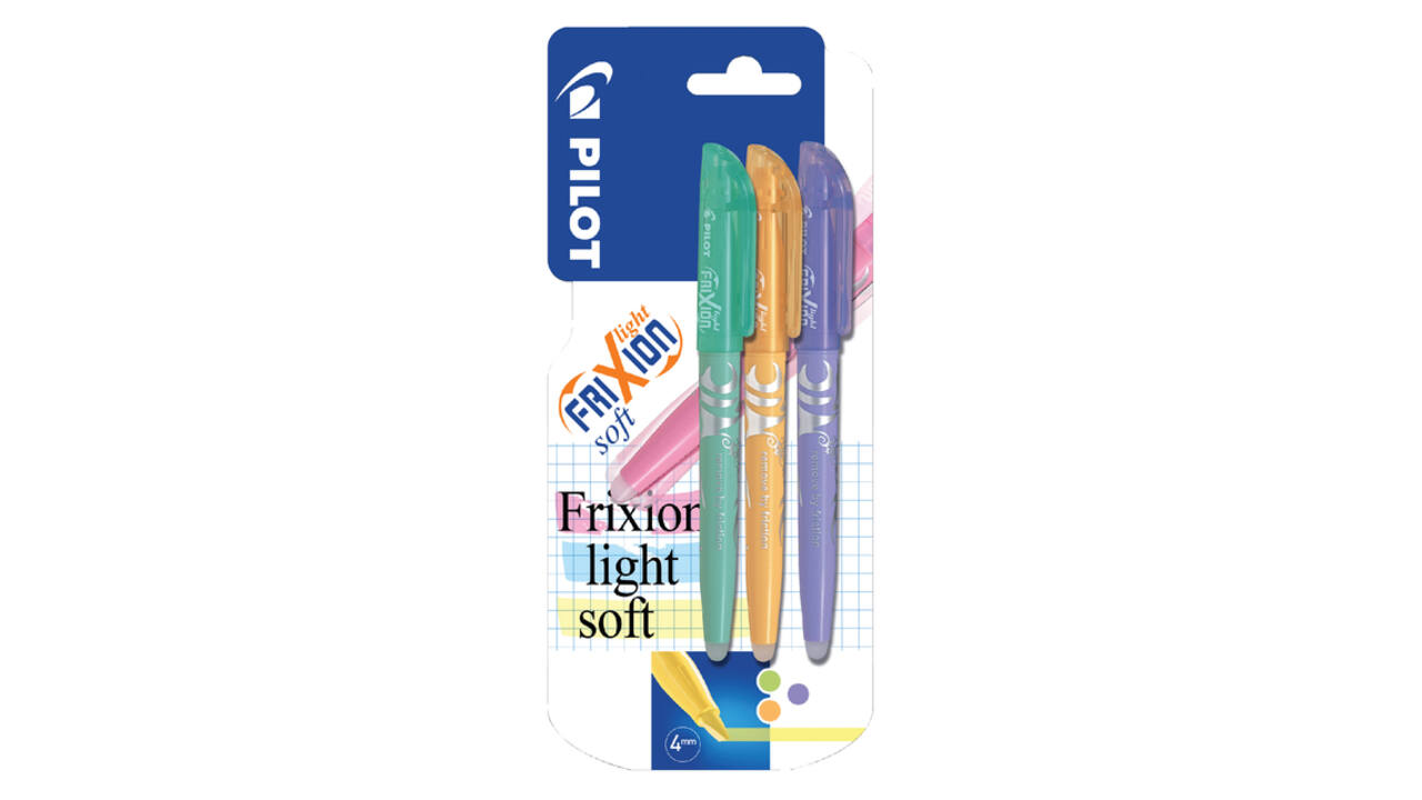 Markeerstift PILOT friXion light soft assorti blister à 3 stuks