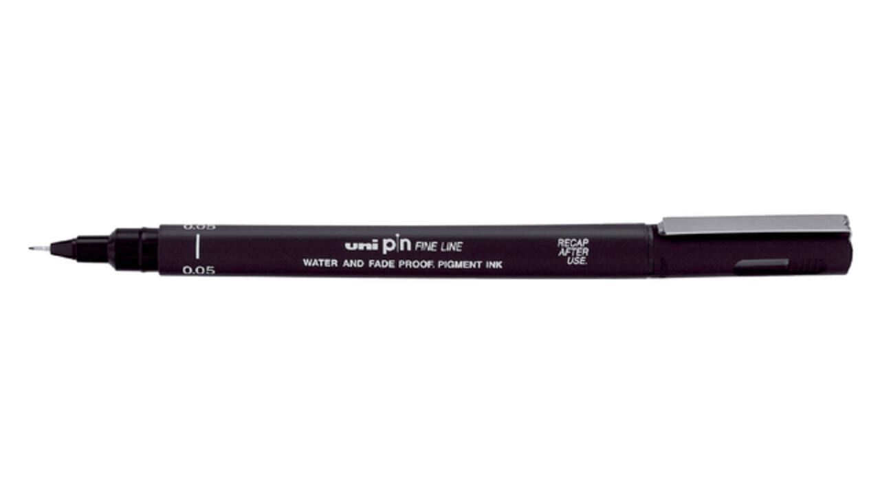 Fineliner Uni-ball Pin 0.05mm zwart
